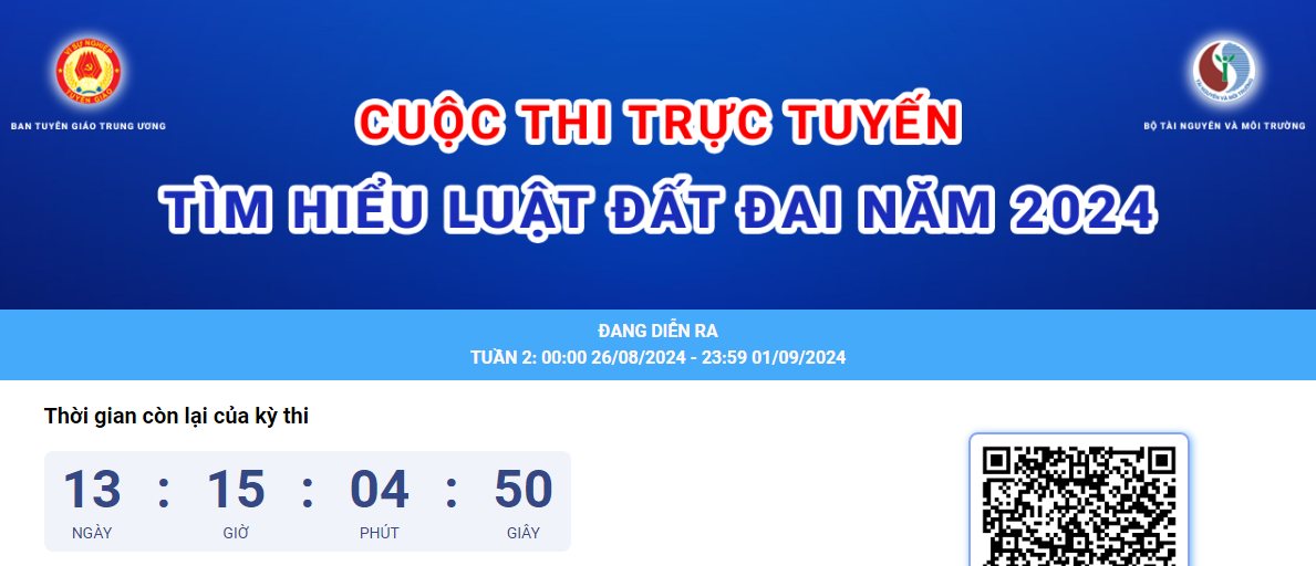 Trọn bộ đáp án tuần 2 Cuộc thi trực tuyến tìm hiểu Luật Đất đai năm 2024