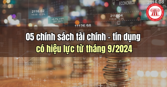 05 chính sách tài chính - tín dụng có hiệu lực từ tháng 9/2024