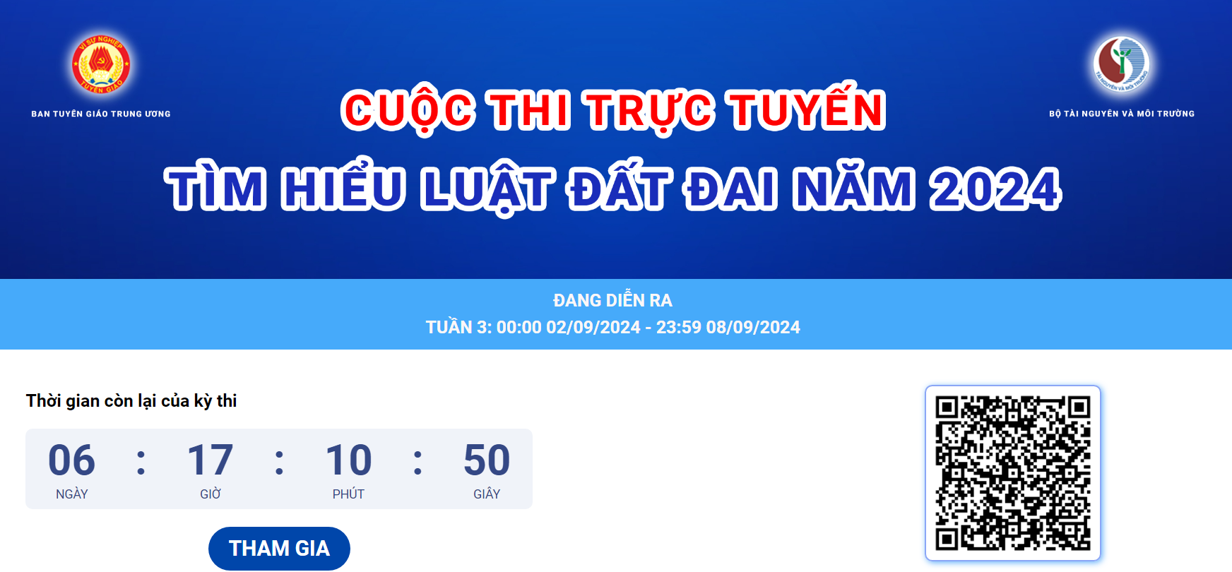 Đáp án tuần 3 Cuộc thi trực tuyến tìm hiểu Luật Đất đai năm 2024