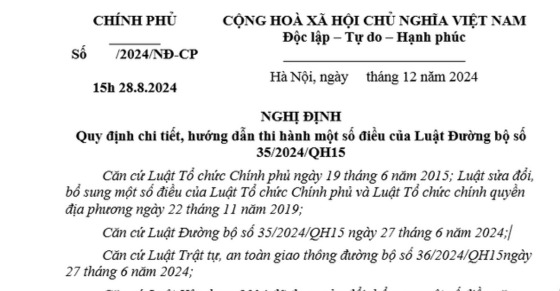 Đã có dự thảo Nghị định hướng dẫn Luật Đường bộ 2024