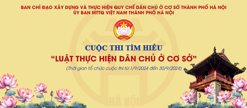 Link dự thi Cuộc thi trực tuyến tìm hiểu Luật Thực hiện dân chủ ở cơ sở trên địa bàn thành phố Hà Nội năm 2024