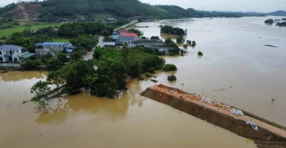 Vỡ đê sông Lô dài 10m: phải tạm dừng xử lý hàn khẩu do chênh lệch mực nước lớn