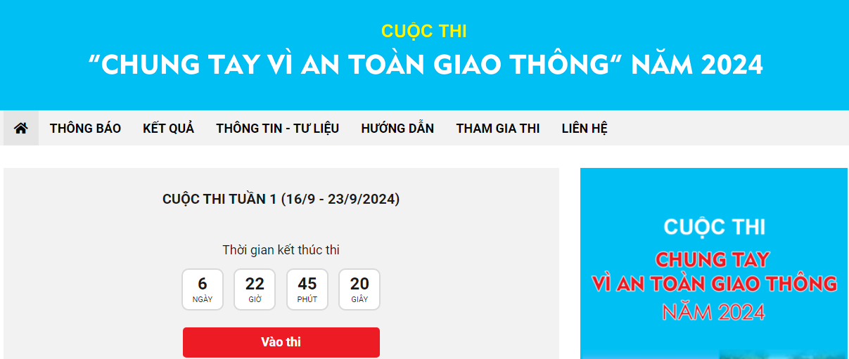 Đáp án tuần 1 Cuộc thi Chung tay vì an toàn giao thông năm 2024