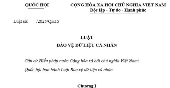 Đã có dự thảo Luật Bảo vệ dữ liệu cá nhân