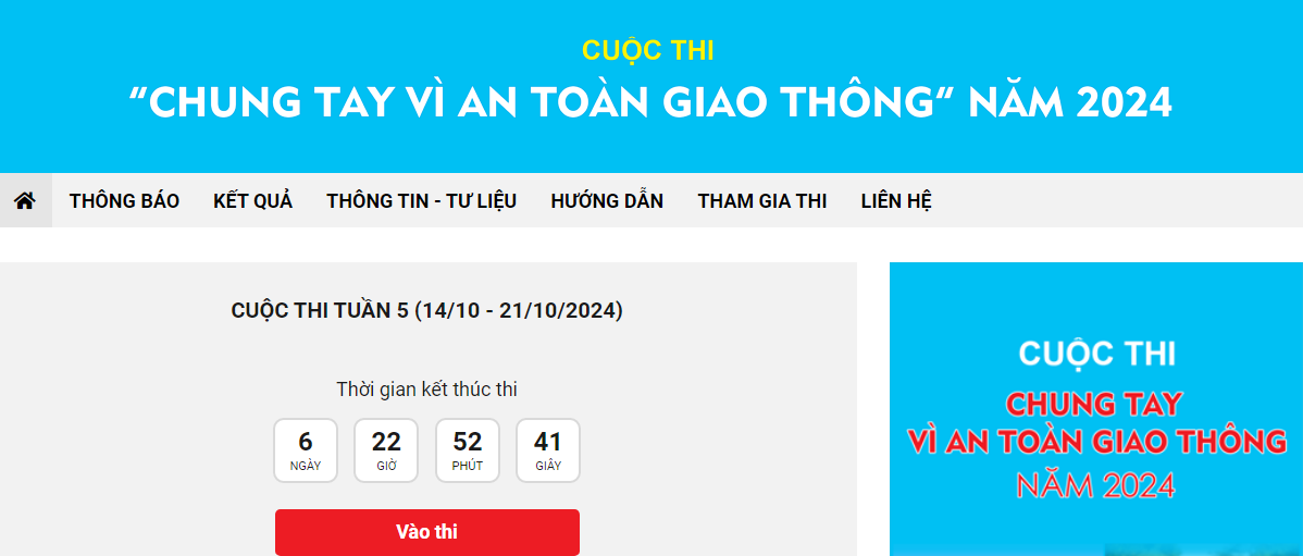 Câu hỏi kèm đáp án tuần 5 Cuộc thi Chung tay vì an toàn giao thông năm 2024