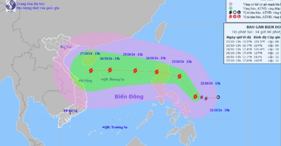 Cập nhật về bão số 6 sắp vào biển Đông 