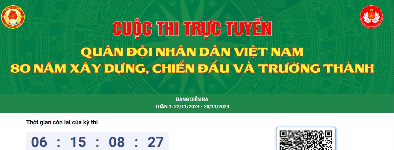 Đáp án tuần 1 Cuộc thi trực tuyến Quân đội Nhân dân Việt Nam 80 năm xây dựng, chiến đấu và trưởng thành