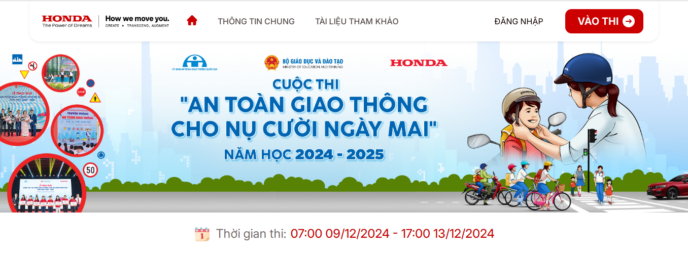 Cách nộp bài dự thi Cuộc thi An toàn giao thông cho nụ cười ngày mai năm học 2024-2025