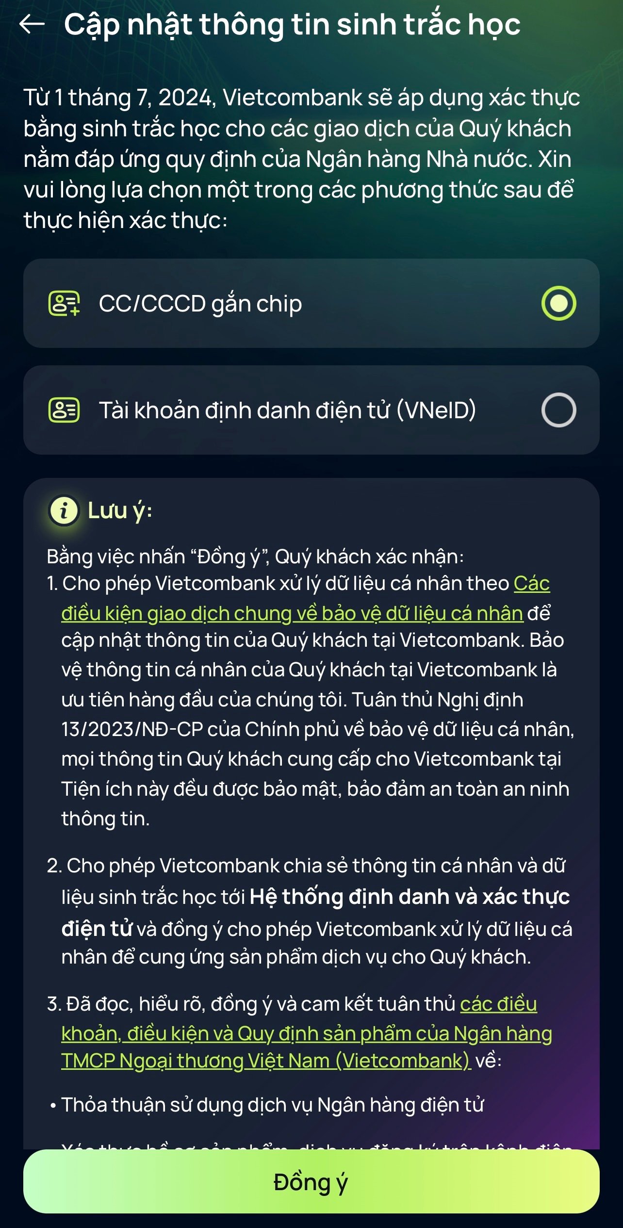 Hướng dẫn xác thực sinh trắc học bằng VNeID