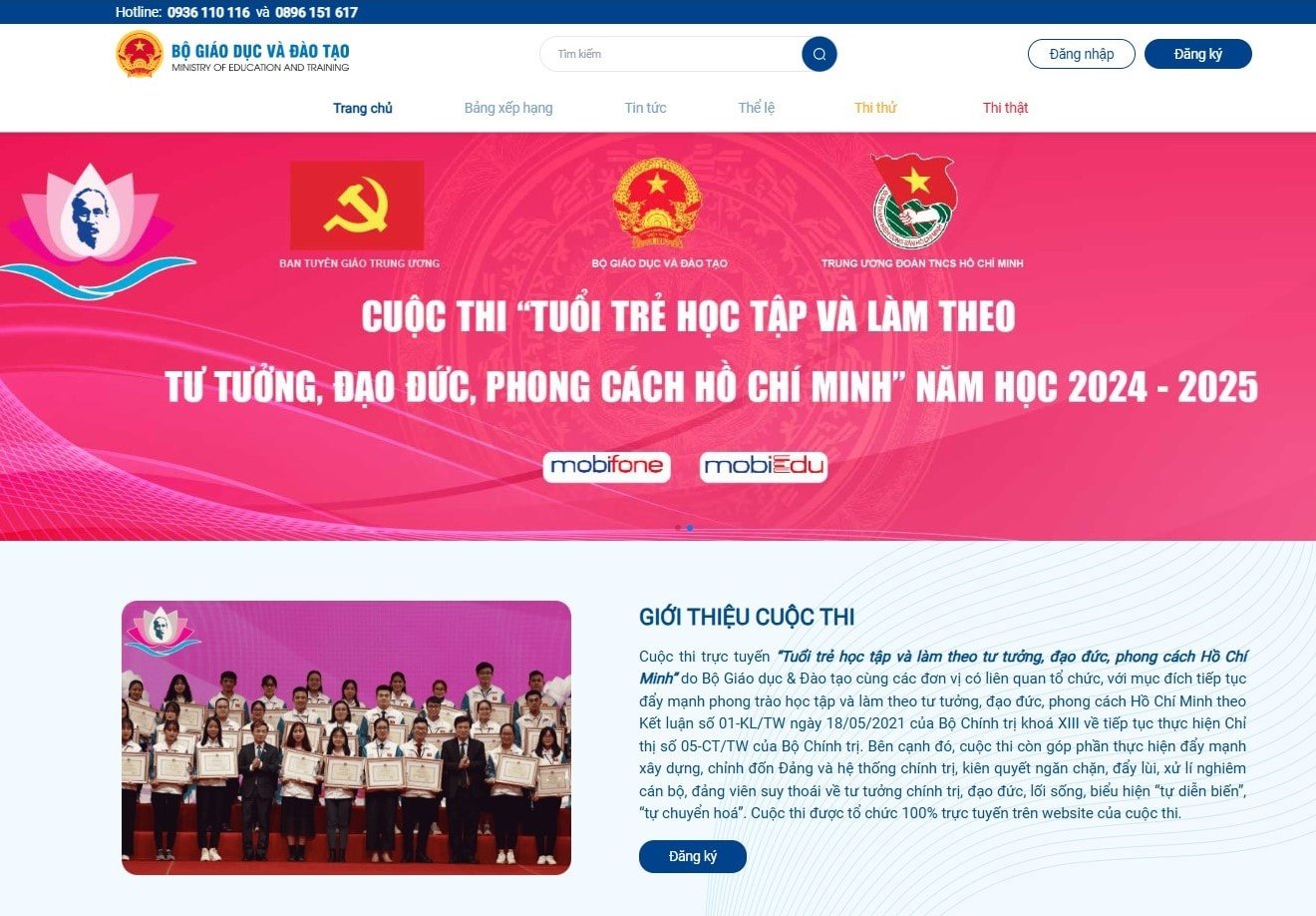 Cách đăng ký dự thi Cuộc thi Tuổi trẻ học tập làm theo tư tưởng Hồ Chí Minh năm 2024-2025