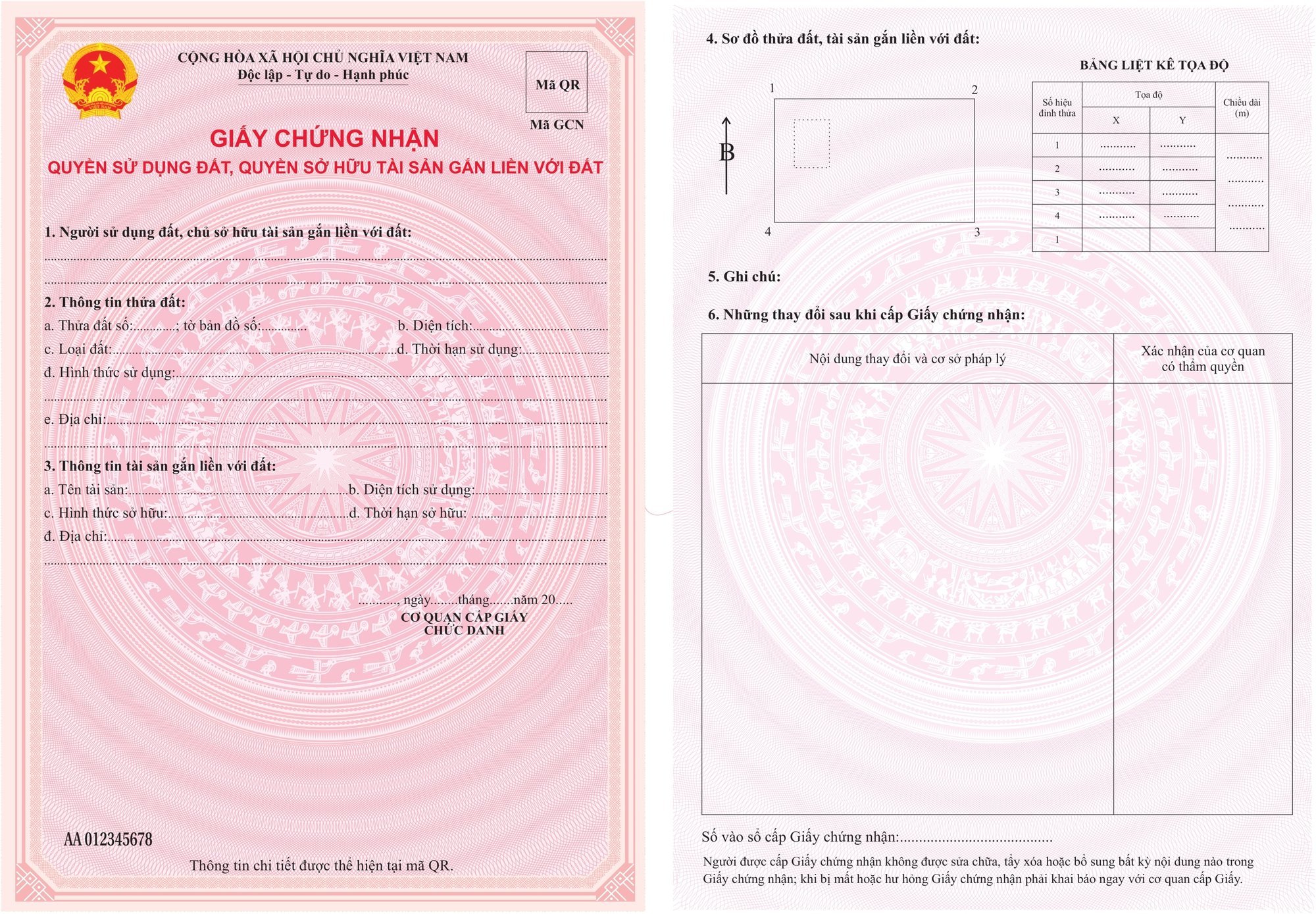 Mã QR trên mẫu sổ đỏ mới từ năm 2025 có những thông tin gì?