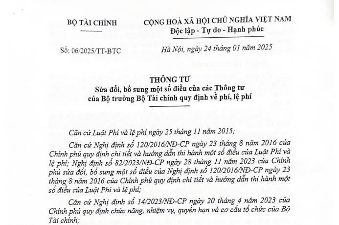 Thông tư 06/2025 sửa quy định về tổ chức thu phí, lệ phí đăng ký biển số xe máy chuyên dùng