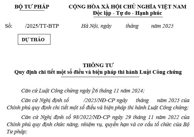 Đã có dự thảo Thông tư hướng dẫn Luật Công chứng 2024 