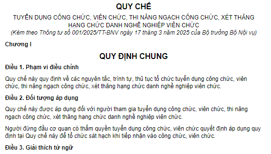 Tải về Quy chế tuyển dụng công chức viên chức từ ngày 01/5/2025