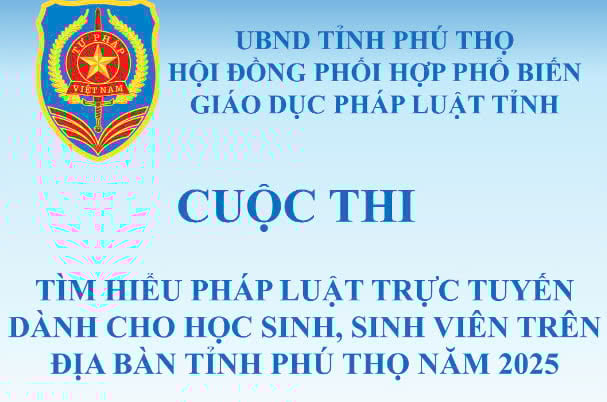 Đáp án Cuộc thi Tìm hiểu pháp luật dành cho học sinh và sinh viên tỉnh Phú Thọ năm 2025