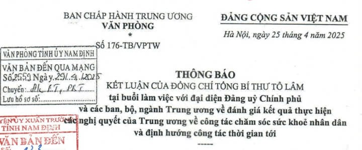 Đã có Thông báo 176 thống nhất khám sức khỏe định kỳ cho Nhân dân ít nhất mỗi năm một lần