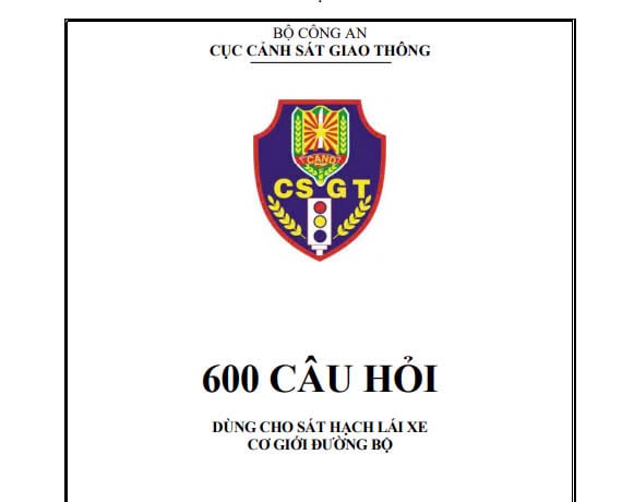 Đã có Bộ 600 câu hỏi dùng cho sát hạch lái xe cơ giới đường bộ từ 01/6/2025