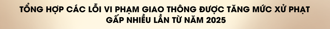 Tổng hợp các lỗi vi phạm giao thông được tăng mức xử phạt gấp nhiều lần từ năm 2025