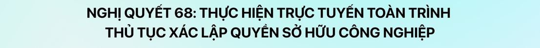 Nghị quyết 68: Thực hiện trực tuyến toàn trình thủ tục xác lập quyền sở hữu công nghiệp