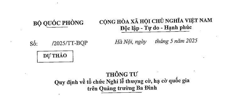Đã có dự thảo Thông tư về tổ chức Nghi lễ thượng cờ, hạ cờ quốc gia trên Quảng trường Ba Đình