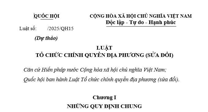 Đã có toàn văn dự thảo Luật Tổ chức chính quyền địa phương (sửa đổi) bản trình quốc hội mới nhất