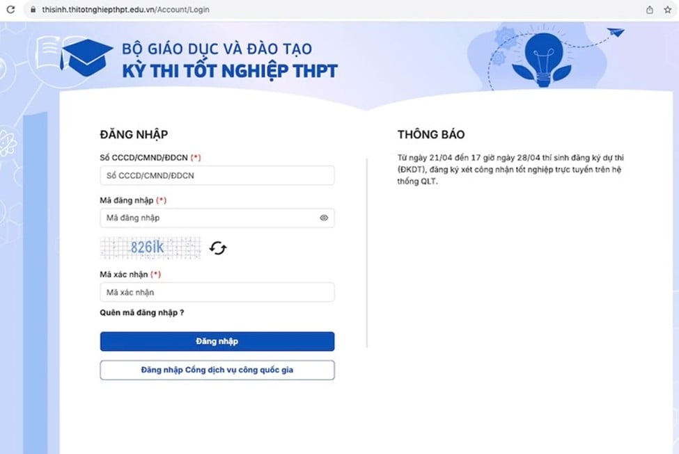 Công văn 2457: Hướng dẫn thí sinh xác nhận thông tin để hưởng ưu tiên khu vực theo nơi thường trú