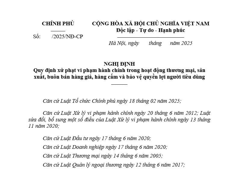 Đã có dự thảo Nghị định xử phạt hành chính trong hoạt động thương mại, sản xuất và buôn bán hàng giả, hàng cấm