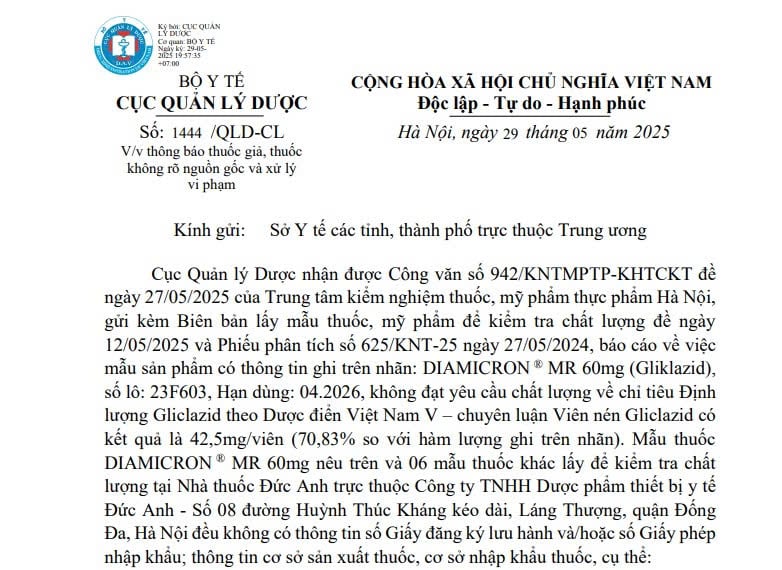 Cục Quản lý dược thông báo 07 loại thuốc giả, thuốc không rõ nguồn gốc (Công văn 1444/QLD-CL)
