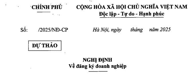 Đã có dự thảo Nghị định về đăng ký doanh nghiệp