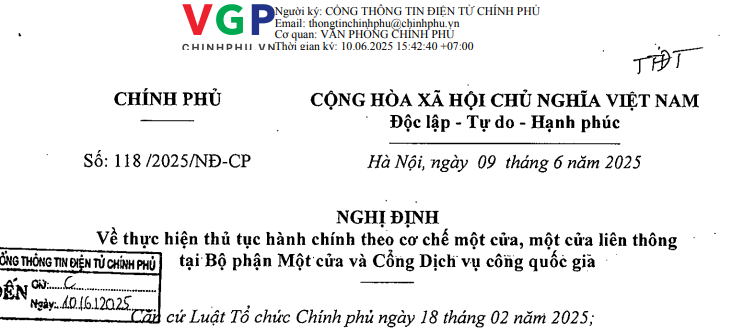Đã có Nghị định 118/2025/NĐ-CP về thực hiện thủ tục hành chính tại Cổng Dịch vụ công quốc gia