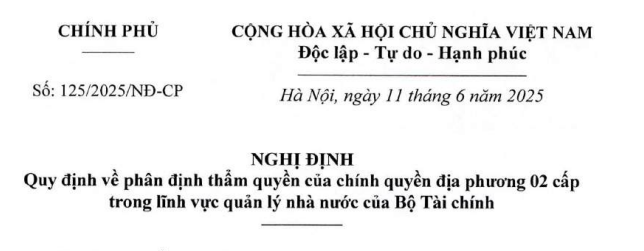 Đã có Nghị định 125/2025/NĐ-CP về thẩm quyền chính quyền địa phương trong quản lý Nhà nước