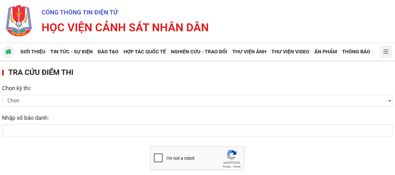 Link tra cứu điểm thi đánh giá năng lực của Bộ Công an năm 2025