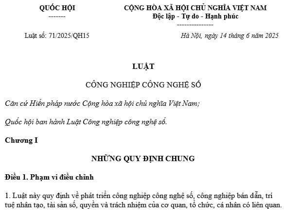Đã có Luật Công nghiệp công nghệ số 2025