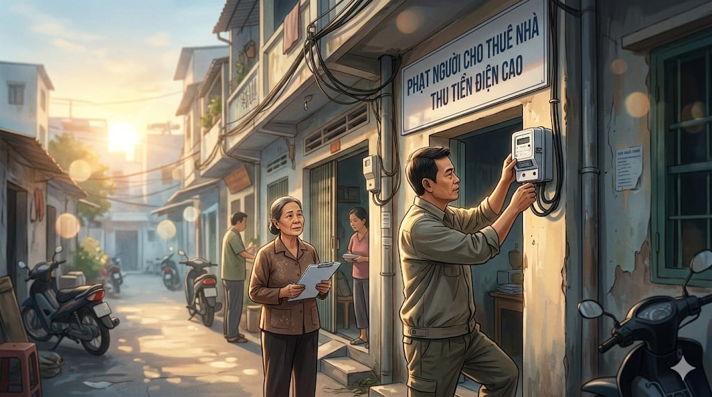 Mức phạt người cho thuê nhà thu tiền điện cao hơn quy định từ 25/5/2026