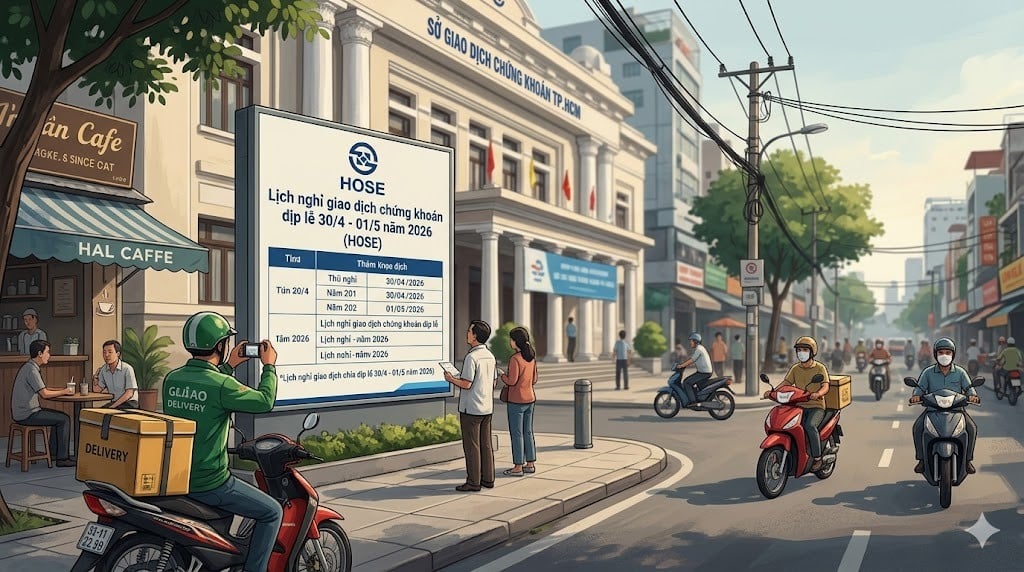 Lịch nghỉ giao dịch chứng khoán dịp lễ 30/4 - 01/5 năm 2026 (HOSE)