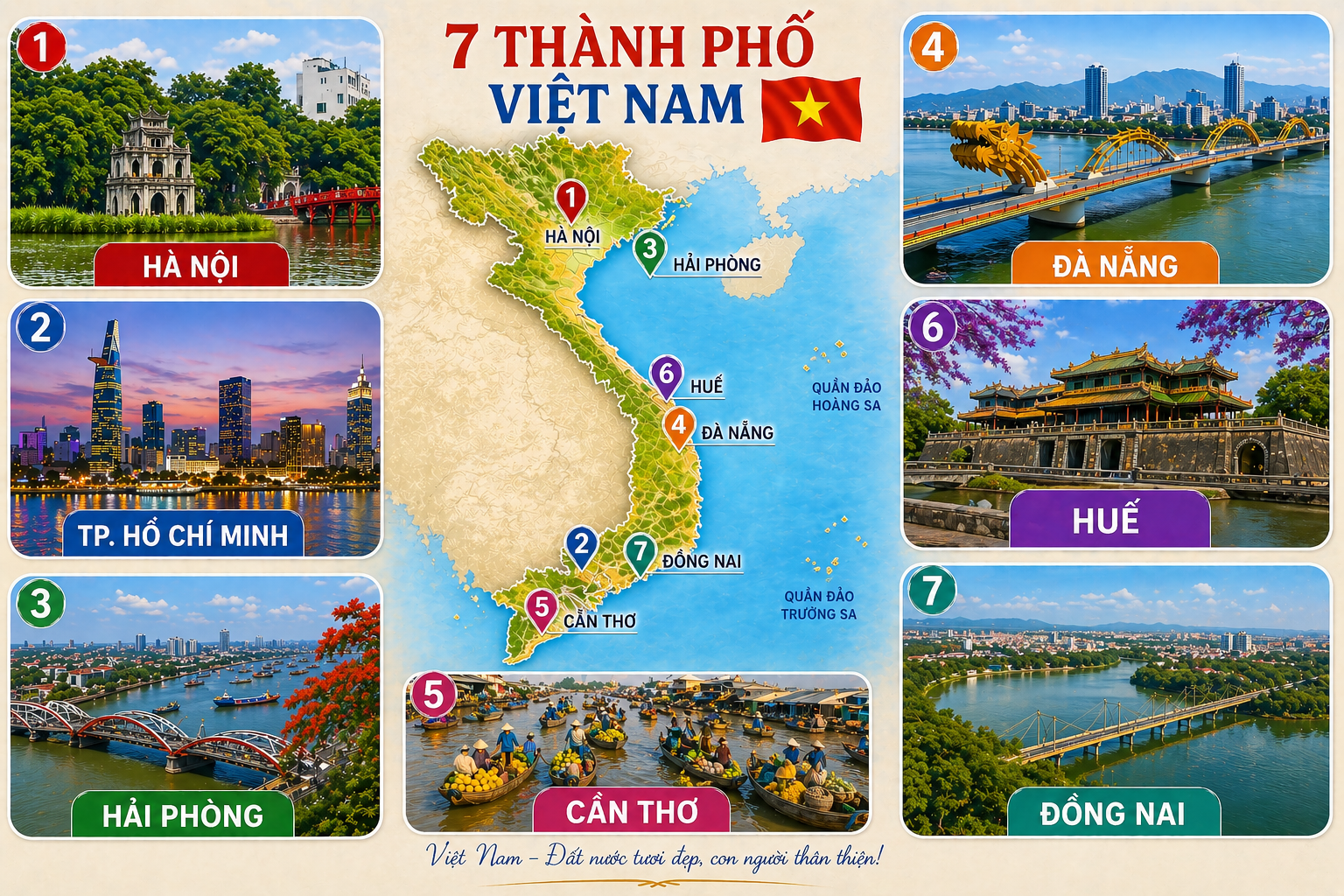 07 thành phố trực thuộc Trung ương từ 30/4/202
