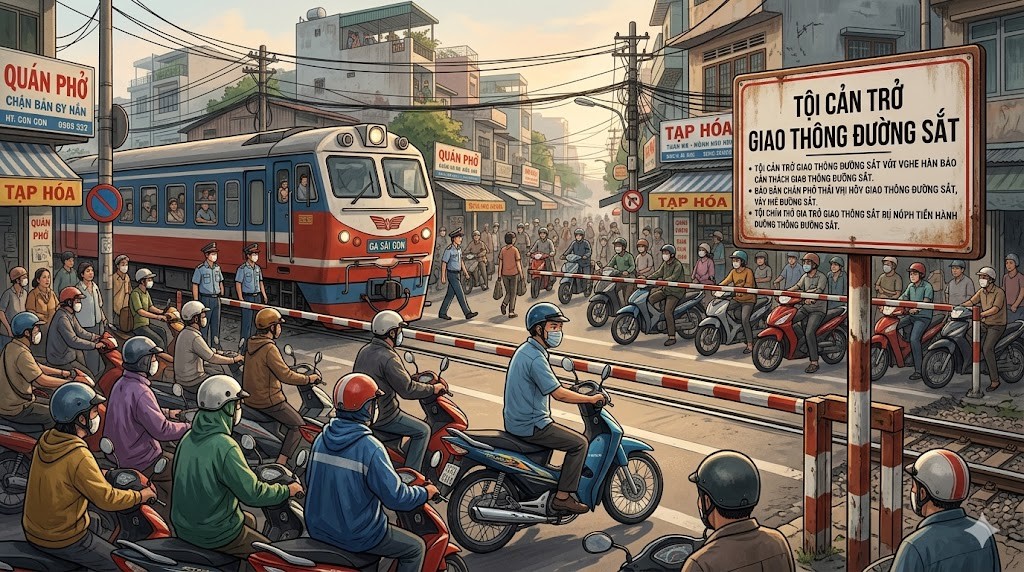 Tội cản trở giao thông đường sắt theo Điều 268 Bộ luật Hình sự