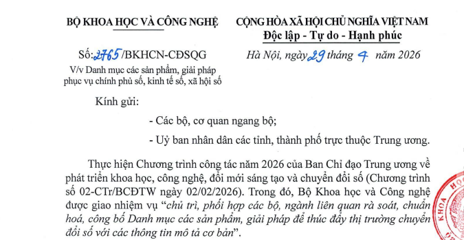Chi tiết danh mục các sản phẩm, giải pháp phục vụ chính phủ số, kinh tế số, xã hội số 