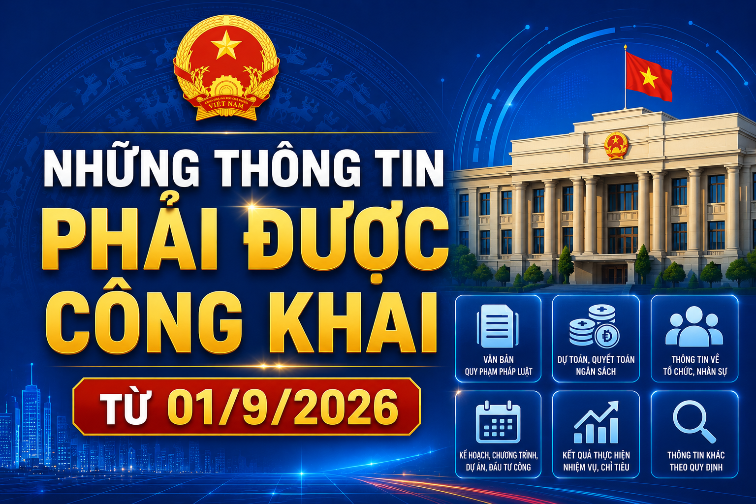 Những thông tin phải được công khai từ 01/9/2026