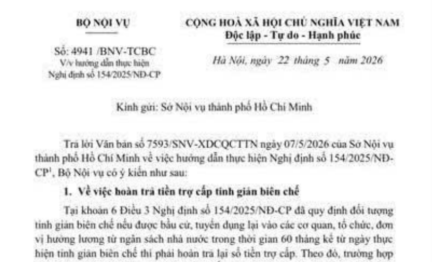 Đã có Công văn 4941/BNV-TCBC kết thúc hoạt động cán bộ không chuyên trách cấp xã
