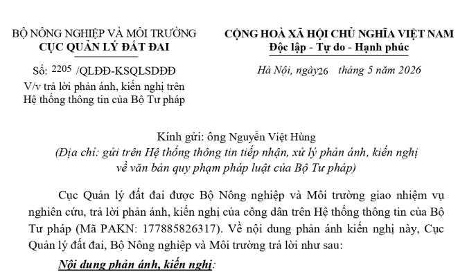 Công văn hướng dẫn thời hiệu xử phạt vi phạm hành chính khi làm sổ đỏ (Công văn 2205/QLĐĐ-KSQLSDĐĐ)