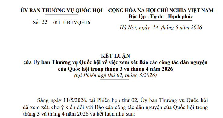Kết luận 55: Khẩn trương hoàn thiện chế độ chính sách đối với đội ngũ cán bộ công chức cấp cơ sở