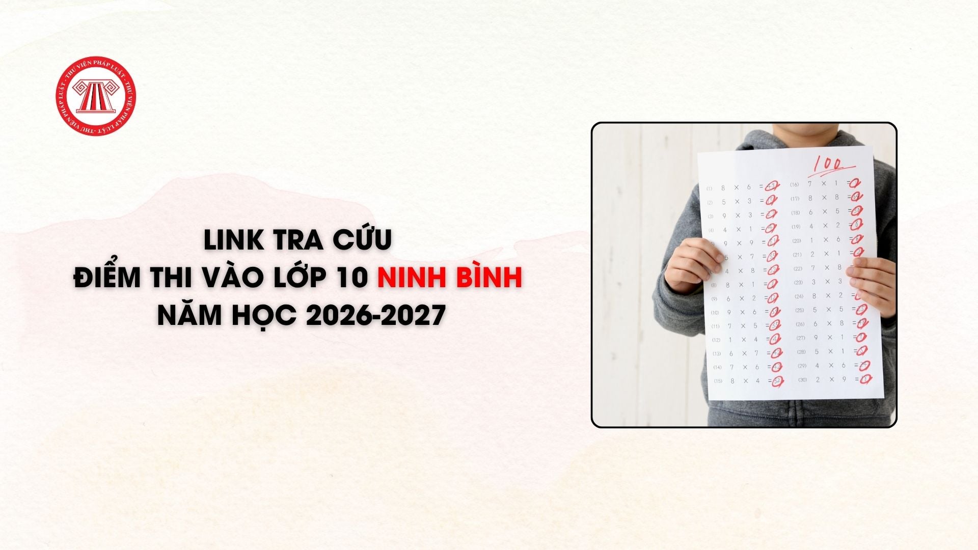 Link tra cứu điểm thi vào lớp 10 Ninh Bình năm học 2026-2027