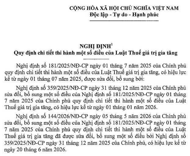Đã có Văn bản hợp nhất Nghị định hướng dẫn Luật Thuế giá trị gia tăng mới nhất