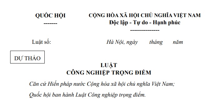 Đã có dự thảo Luật Công nghiệp trọng điểm