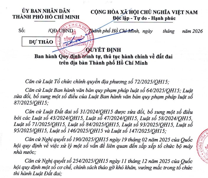 Đã có dự thảo Quyết định quy định thủ tục đất đai tại TPHCM