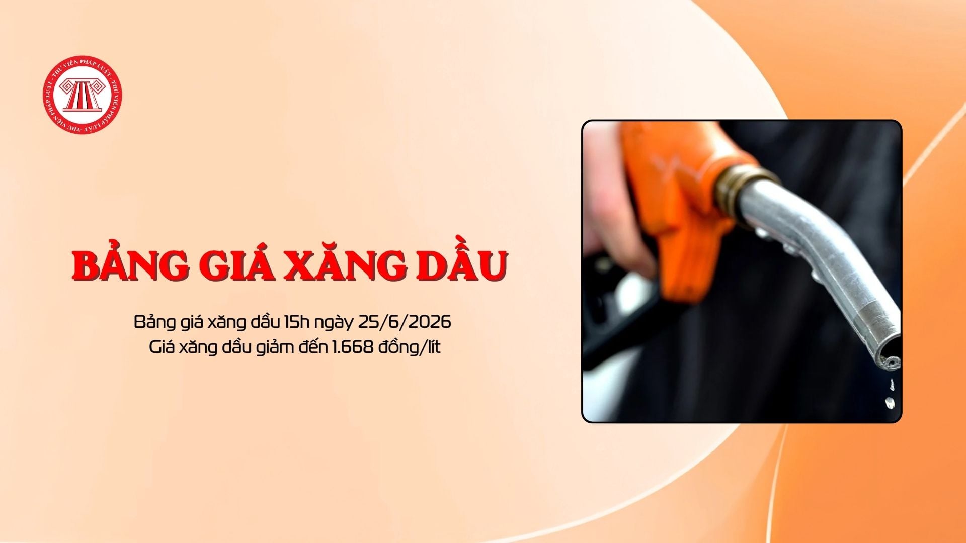 Bảng giá xăng dầu 15h ngày 25/6/2026