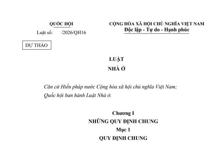 Đã có dự thảo Luật Nhà ở (sửa đổi)