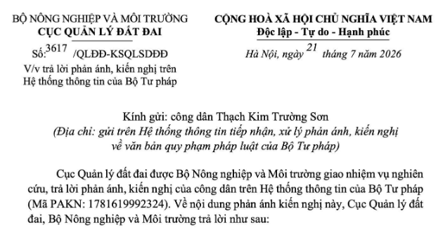 Công văn hướng dẫn xác định thời điểm tính số lợi bất hợp pháp do vi phạm đất đai (Công văn 3617/QLĐĐ-KSQLSDĐĐ) ra sao