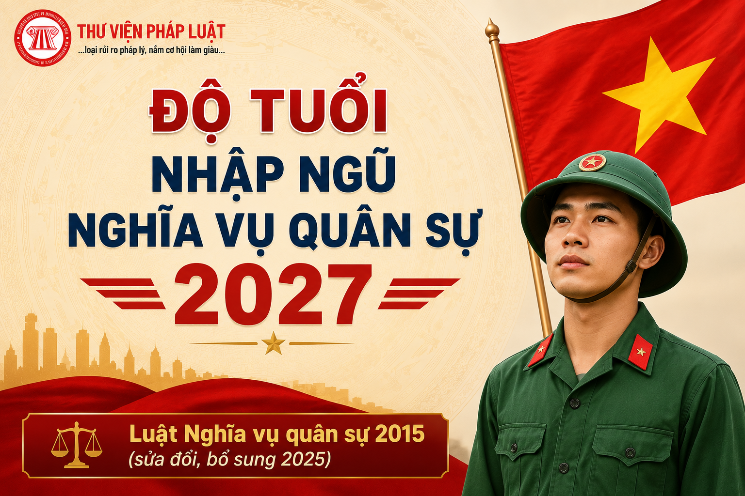 Độ tuổi nhập ngũ nghĩa vụ quân sự 2027 theo Luật Nghĩa vụ quân sự?
